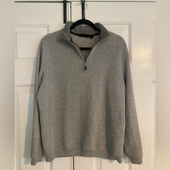 Tasso Elba Gray Pullover/Zip Top Men’s Sweater-size M - Picture 1 of 5